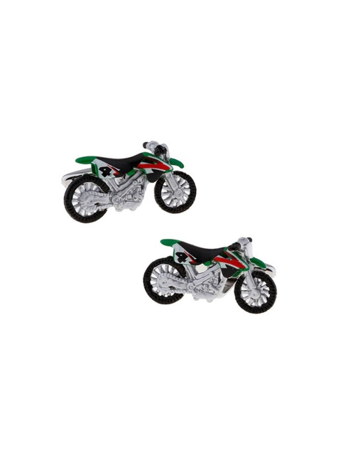 

The Tie Hub Silver & Green Quirky Cufflink