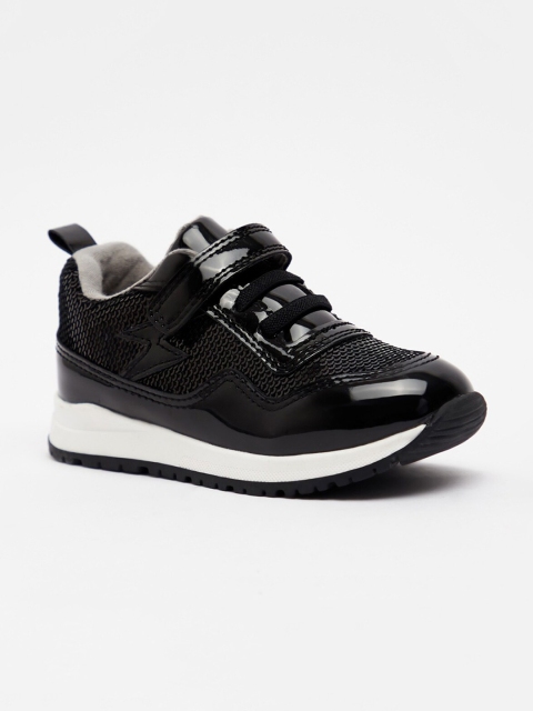 

shoexpress Girls Black Walking Non-Marking Shoes