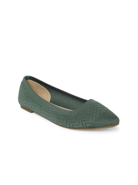 

Forever Glam by Pantaloons Women Green Ballerinas with Laser Cuts Flats