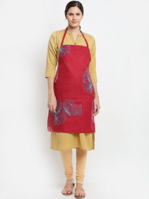 

NEUDIS Red & Blue Printed 210TC Apron With Front Centre Pocket & Napkin