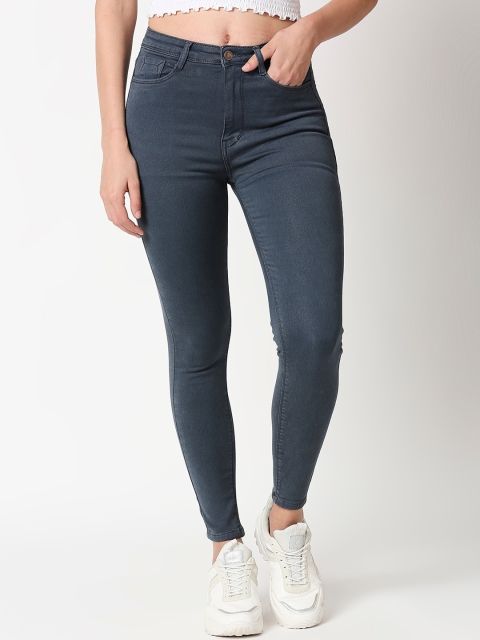 

PURPLE WATER Women Grey Skinny Fit High-Rise Jeans