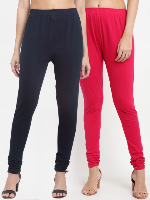

NEUDIS Women Set of 2 Solid Churidar, Magenta