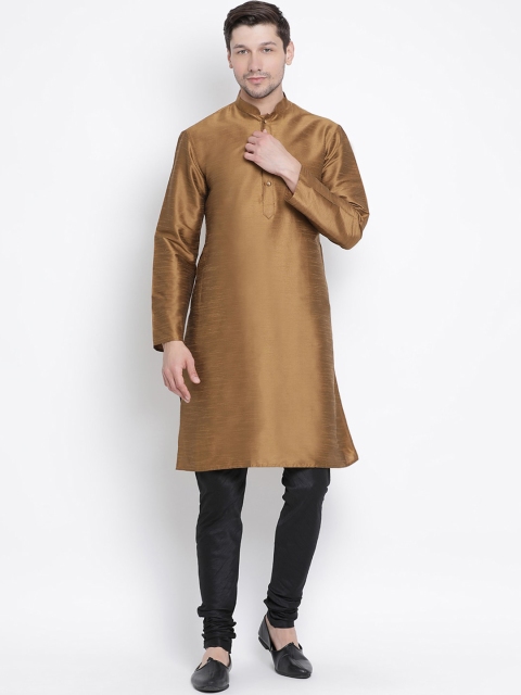 

VASTRAMAY Men Coffee Brown Kurta with Churidar