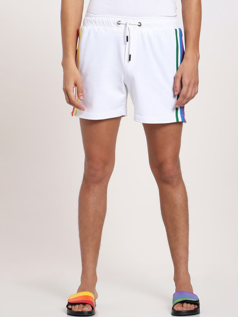 

Bewakoof Men White Mid-Rise Pure Cotton Regular Shorts