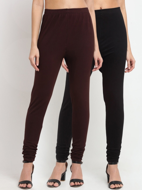 

NEUDIS Set of 2 Women Black & Brown Solid Churidar
