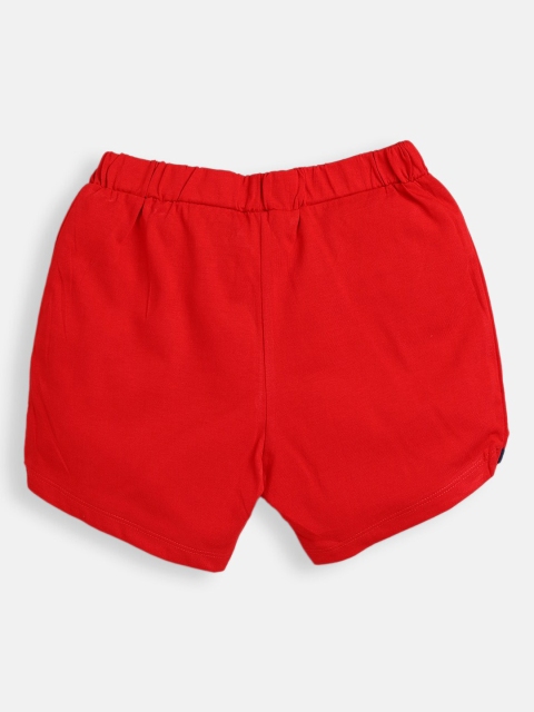 

TAMBOURINE Girls Red Mid-Rise Regular Shorts