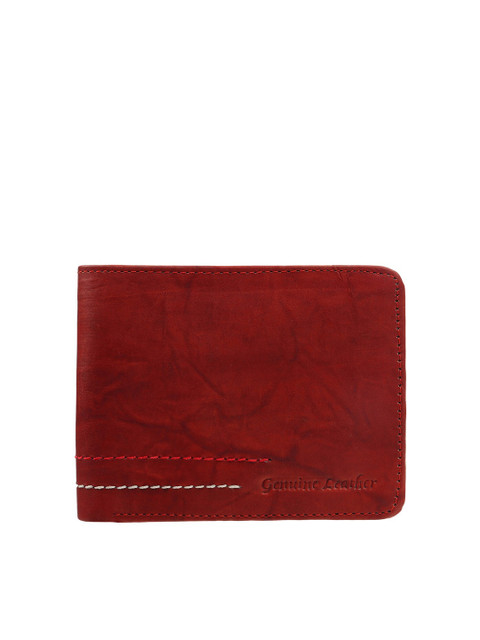 

Swiss Design Men Brown Solid Leather Two Fold Wallet
