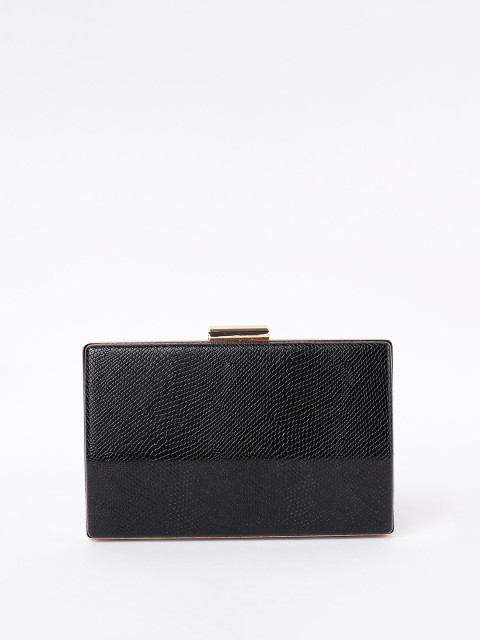 

CODE by Lifestyle Black Textured Box Clutch