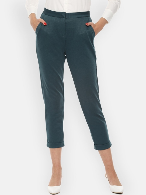 

Van Heusen Woman Women Green Regular Trousers Regular Trousers