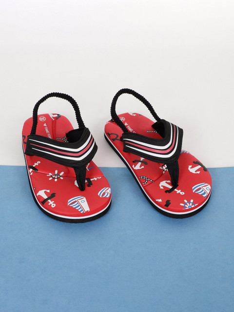 

Fame Forever by Lifestyle Boys Red & Black Printed Rubber Thong Flip-Flops