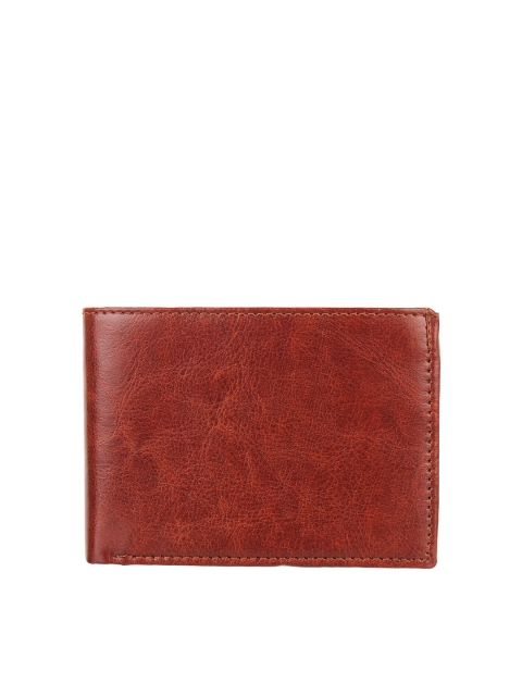

Swiss Design Men Brown Textured PU Two Fold Wallet