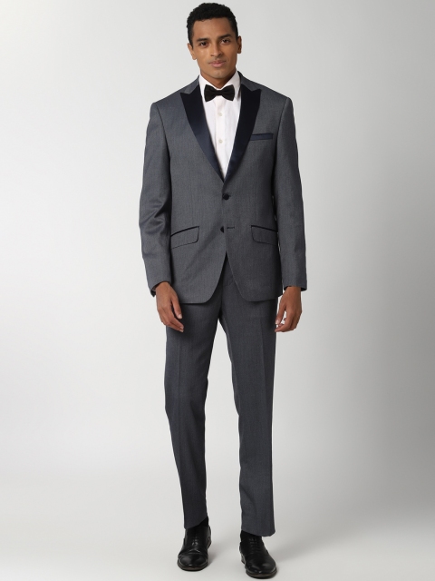 Peter England Elite Mens Grey Two Piece Suit