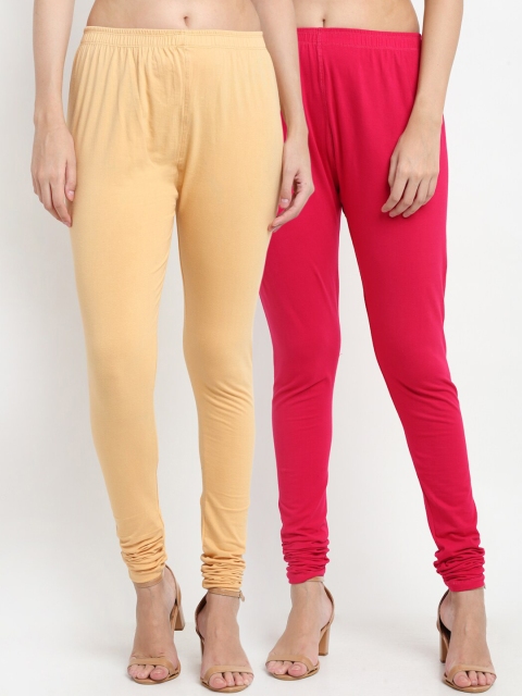 

NEUDIS Women Pack of 2 Churidar, Beige