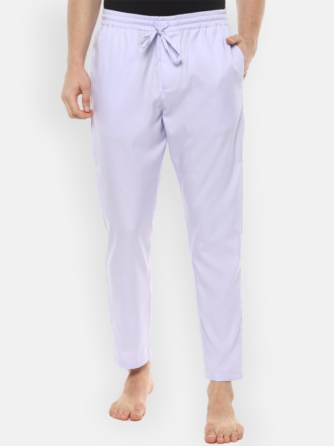 

Van Heusen Men Purple Pure Cotton Mid Rise Lounge Pants