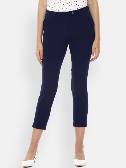 

Van Heusen Woman Women Navy Blue Slim Fit Trousers
