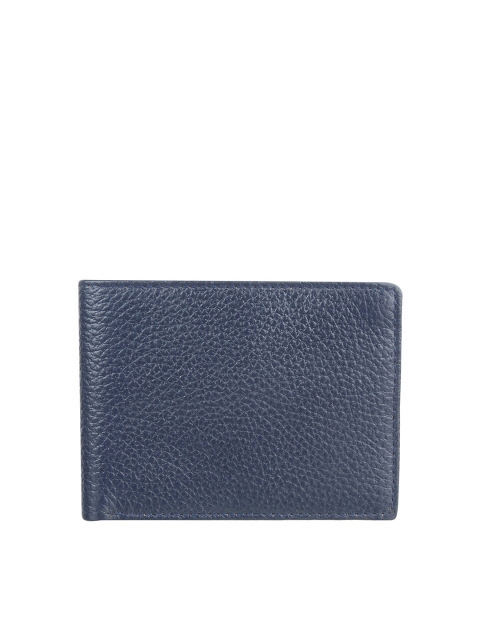 

Swiss Design Men Blue Textured Leather Two Fold Wallet