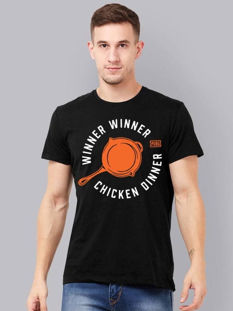 

Free Authority Men Black Pure Cotton PUBG Printed Cotton Pure Cotton T-shirt