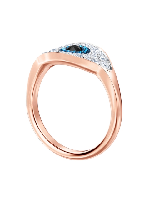

SWAROVSKI Blue Rose Gold-Plated Symbolic Evil Eye Ring