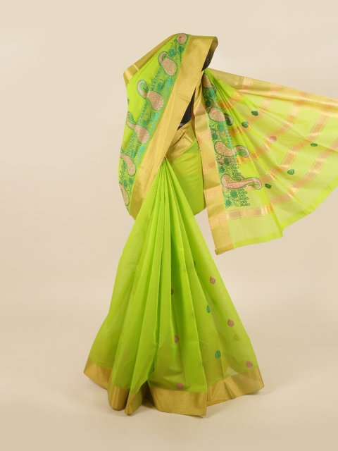

Pothys Green & Pink Ethnic Motifs Saree