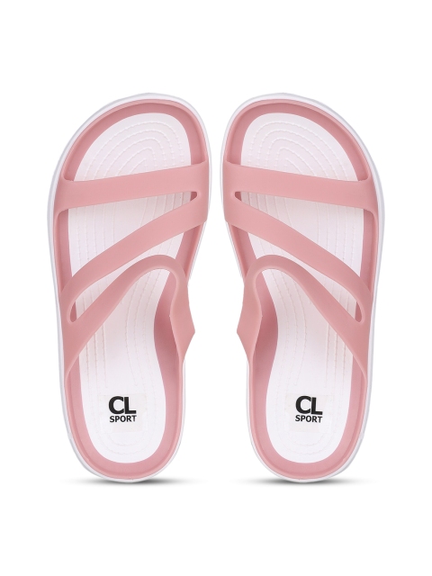 

Carlton London sports Women Pink & White Sliders