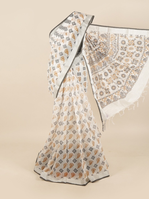 

Pothys White & Black Ethnic Motifs Saree