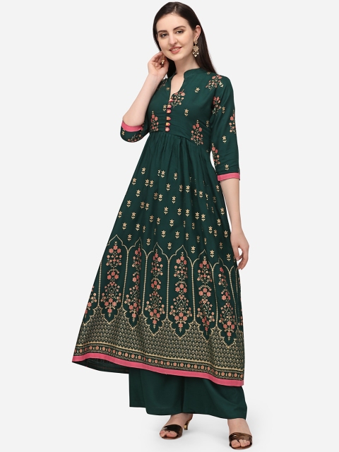 

Florence Women Green Ethnic Motifs Printed Anarkali Kurta