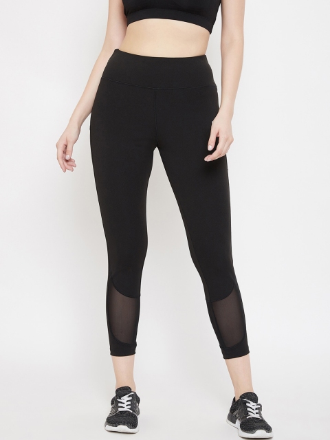 

ATHLISIS Women Black Solid Performance Quick Dry Training Tights