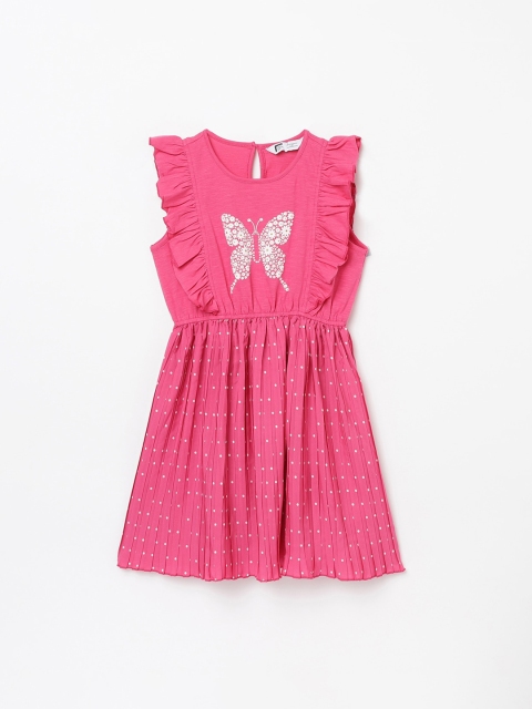 

Fame Forever by Lifestyle Girls Pink Printed Fit & Flare Dress