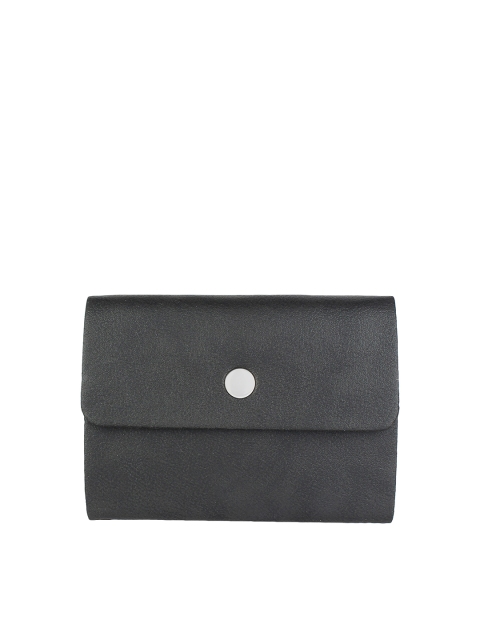 

Swiss Design Unisex Black Solid PU Card Holder
