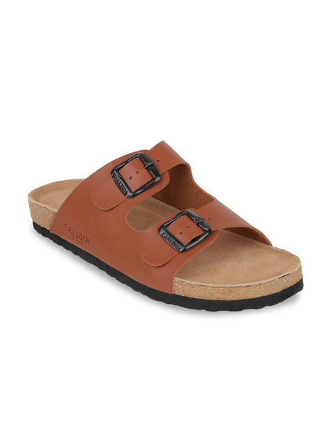 

Carlton London Men Tan Brown Comfort Sandals
