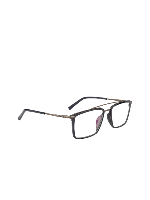 

Ted Smith Unisex Black & Grey Full Rim Rectangle Frames