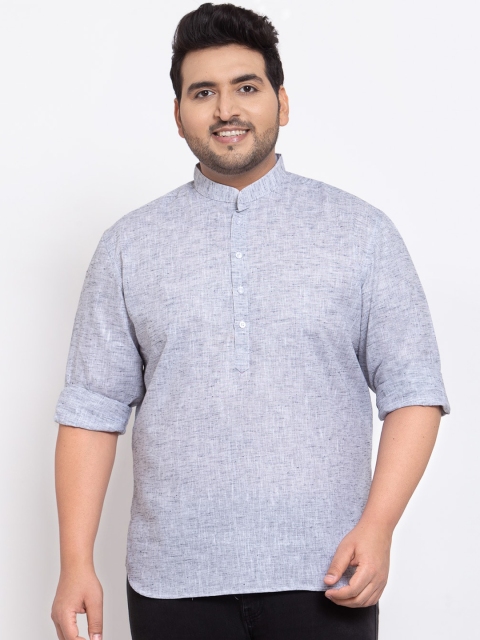 

plusS Men Grey Cotton Kurta
