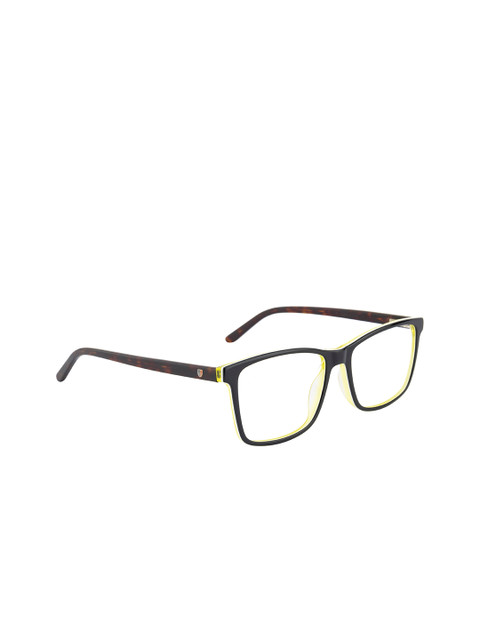 

Ted Smith Unisex Brown & Yellow Full Rim Wayfarer Frames