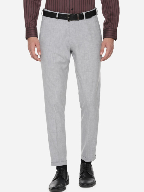 

Louis Philippe Men Grey Slim Fit Formal Trousers