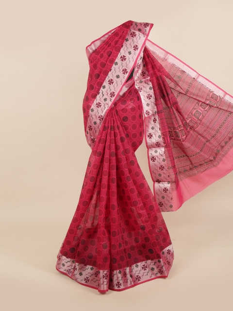 

Pothys Pink Ethnic Motifs Saree
