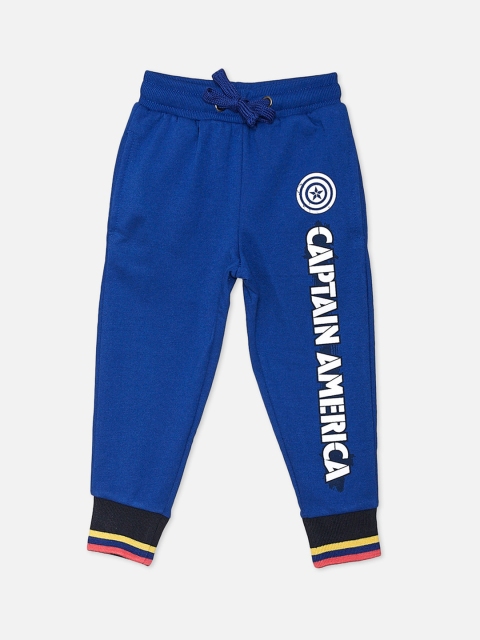 

Kids Ville Boys Blue Captain America Printed Cotton Joggers