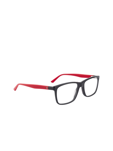 

Ted Smith Unisex Red & Black Colourblocked Full Rim Wayfarer Frames