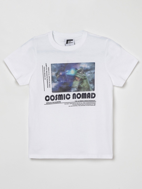 

Fame Forever by Lifestyle Boys White Typography Printed T-shirt