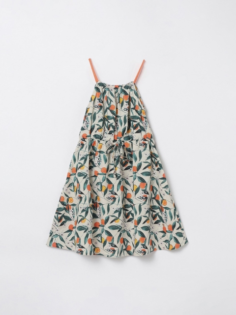 

Bossini Girls Multi Tropical Printed A-Line Dress