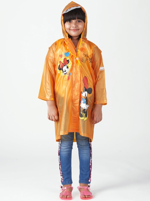 

Zeel Girls Orange & Red Printed Rain Jacket