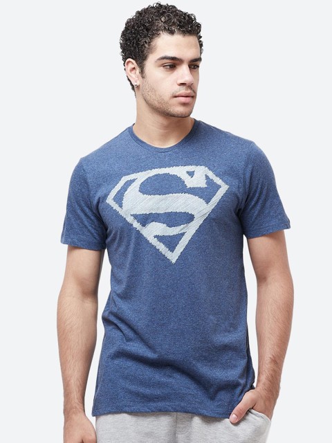 

Free Authority Men Blue Superman Printed T-shirt