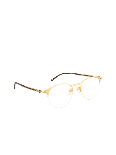 

Ted Smith Unisex Brown & Gold-Toned Half Rim Round Frames TSO-248_C4