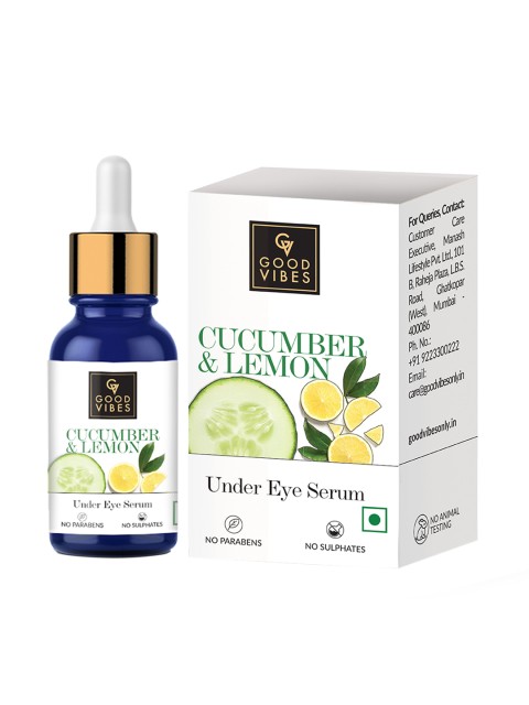 

Good Vibes Cucumber and Lemon Under Eye Serum - 10 ml, White