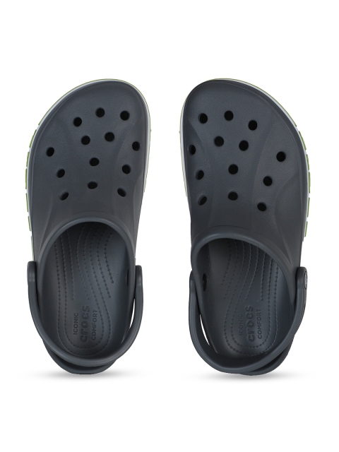 

Crocs Unisex Grey & Green Croslite Clogs