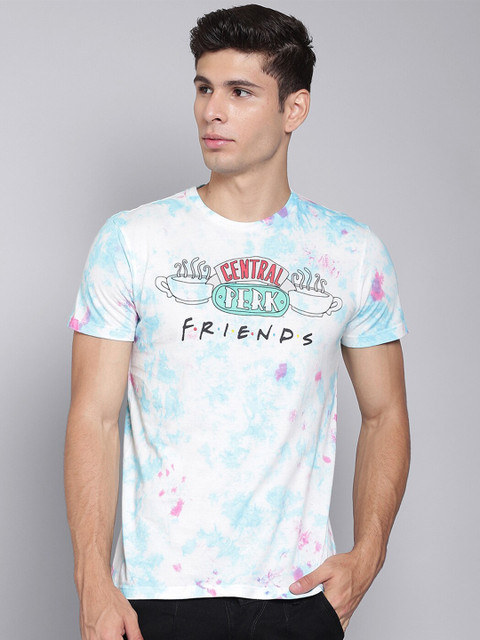 

Free Authority Men Blue White Friends Printed Cotton Pure Cotton T-shirt
