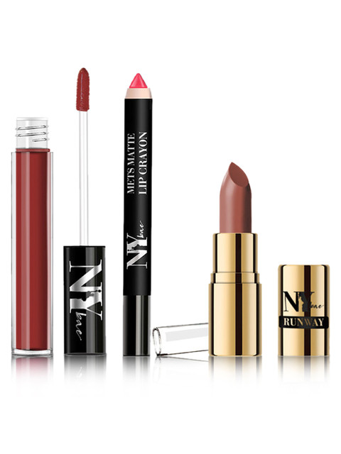 

NY Bae Women Party Is On Lipsticks Combo 10.3 g, Brown