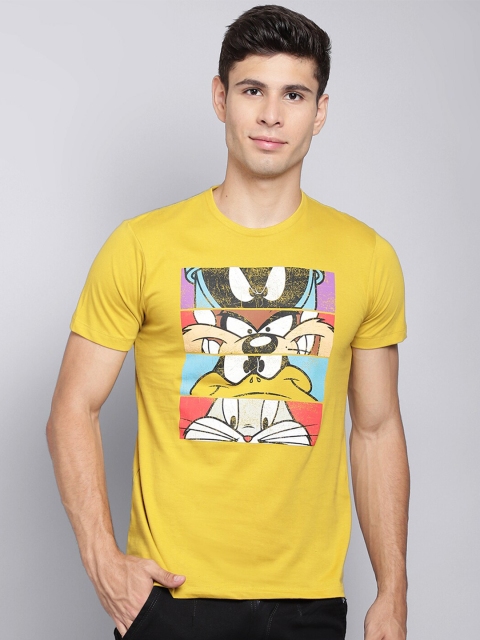 

Free Authority Men Yellow Looney Tunes Printed Cotton Pure Cotton T-shirt