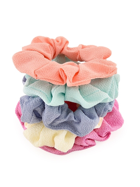 

ToniQ Women Pink & Yellow Set of 5 Ponytail Holders
