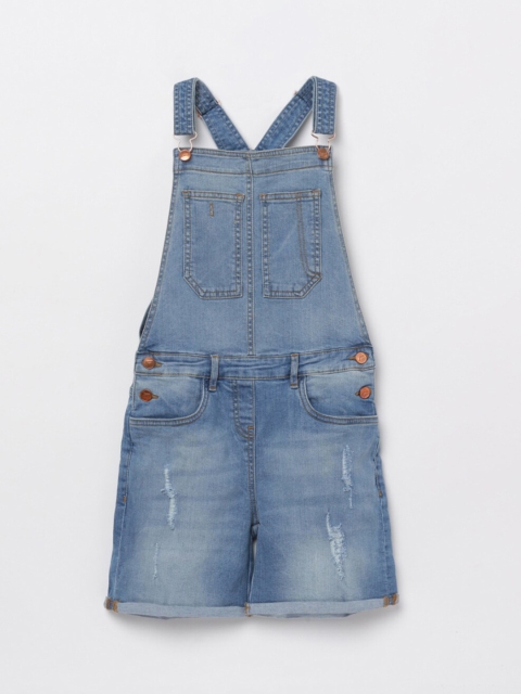 

Fame Forever by Lifestyle Girls Blue Solid Cotton Dungaree