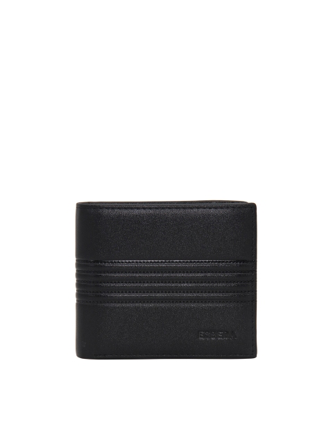 

ESBEDA Men Black Textured Two Fold Wallet with SIM Card Holder
